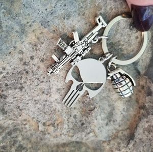 Cop police Academy Punisher SWAT Keychains